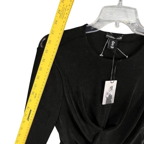 Sincerely Jules NWT Womens L Black Twist-Front Cropped Top Midi-Maxi Skirt Set - Picture 11 of 16